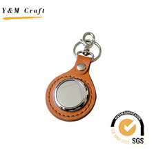 Manufacturer Custom Shaped Metal Logo Leather Keychains